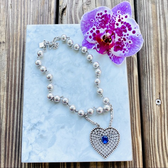 DANNIJO Mercer Crystal Heart Necklace NWT - Picture 10 of 16